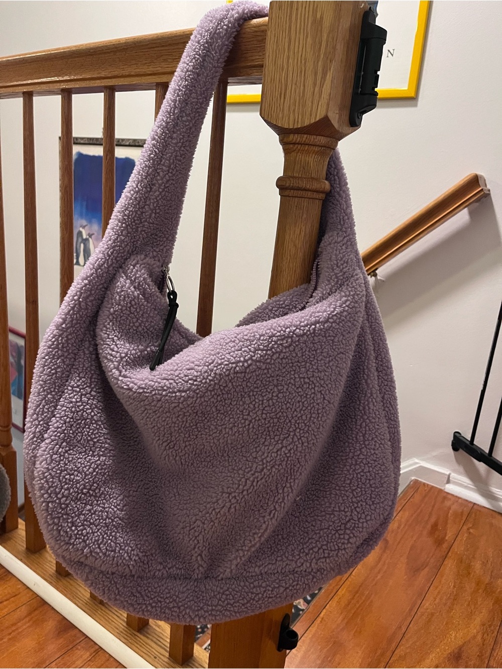 FP Movement Plush Sherpa Hobo Bag in Lavender - Picture 3 of 6